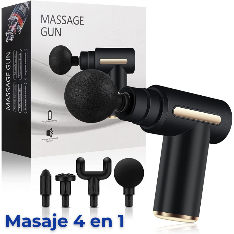 Pistola Masajeadora Recargable 6 Velocidades Profesional + REGALOS