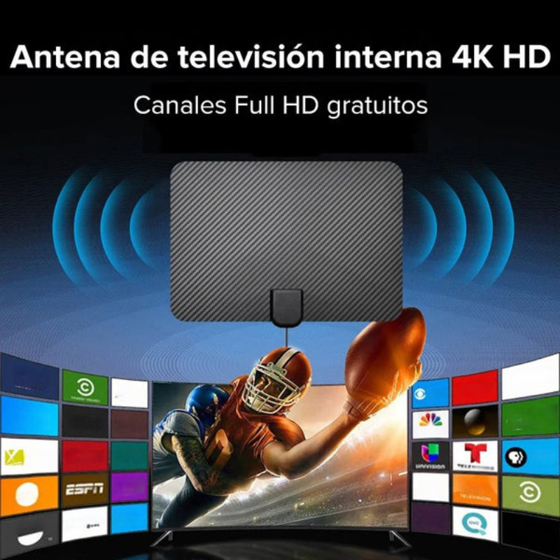 Antena Digital HDTV 4K - (Compatible con Todos los Televisores)