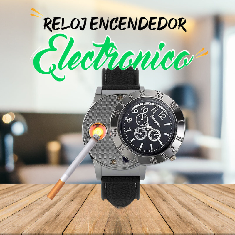 Reloj Multifuncional con Encendedor Recargable + Cable USB