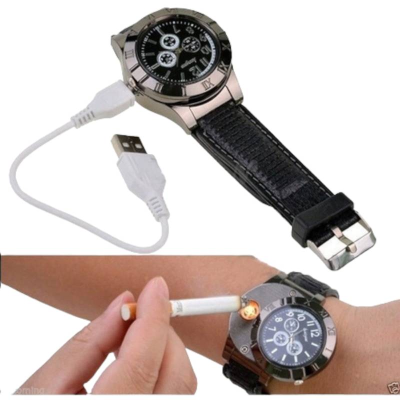 Reloj Multifuncional con Encendedor Recargable + Cable USB