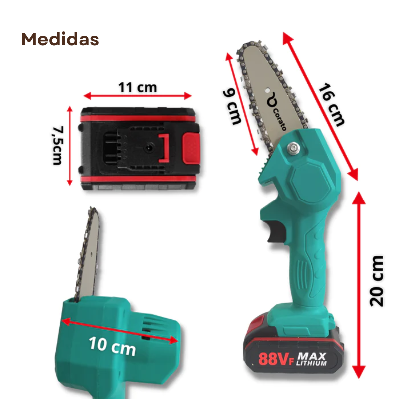 Motosierra Portatil Eléctrica + Batería de Regalo